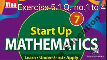 startup mathmatics class 7 chapter 5 Exponent and power  Exercise 5.1 question no 1 to 4 solution