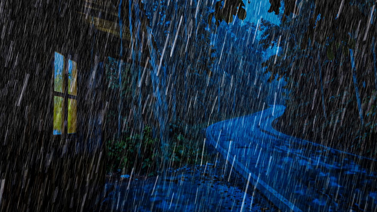Идеальные звуки дождя и грозы для сна | Сильный ураганный дождь, интенсивные громы