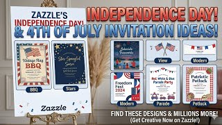 Independence day event invitation on Zazzle that you can't miss out!
