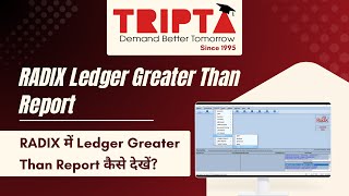 How To View Ledger Greater Than Report In Radix Tutorial