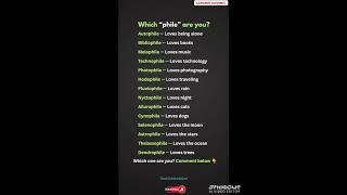 Which “Phile” Are You? Interesting English Words #spokenenglish #vocabulary #englishlearning #shorts