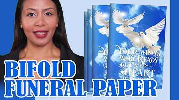 Funeral Program Paper - Funeral Bulletin Paper Bifold