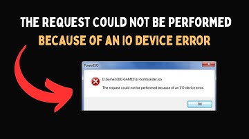 The Request Could Not Be Performed Because of an IO Device Error