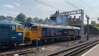 3 class 50s thrash out of a busy Preston!