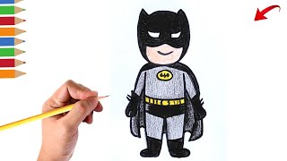 Como Desenhar o Batman Desenhar fácil e Colorir passo a passo Como Desenhar o Batman Desenhar fácil e Colorir passo a passo