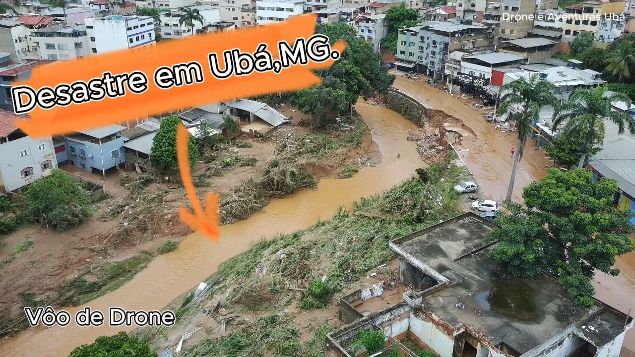 Inundação sem precedentes flagela a cidade de Ubá,MG.