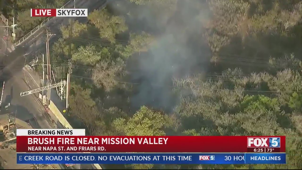 Brush Fire Near Mission Valley YouTube