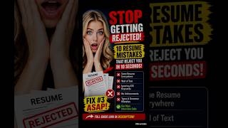 90% Resumes Get Rejected in 10 Seconds 😳 (Fix This ASAP) #career #jobs