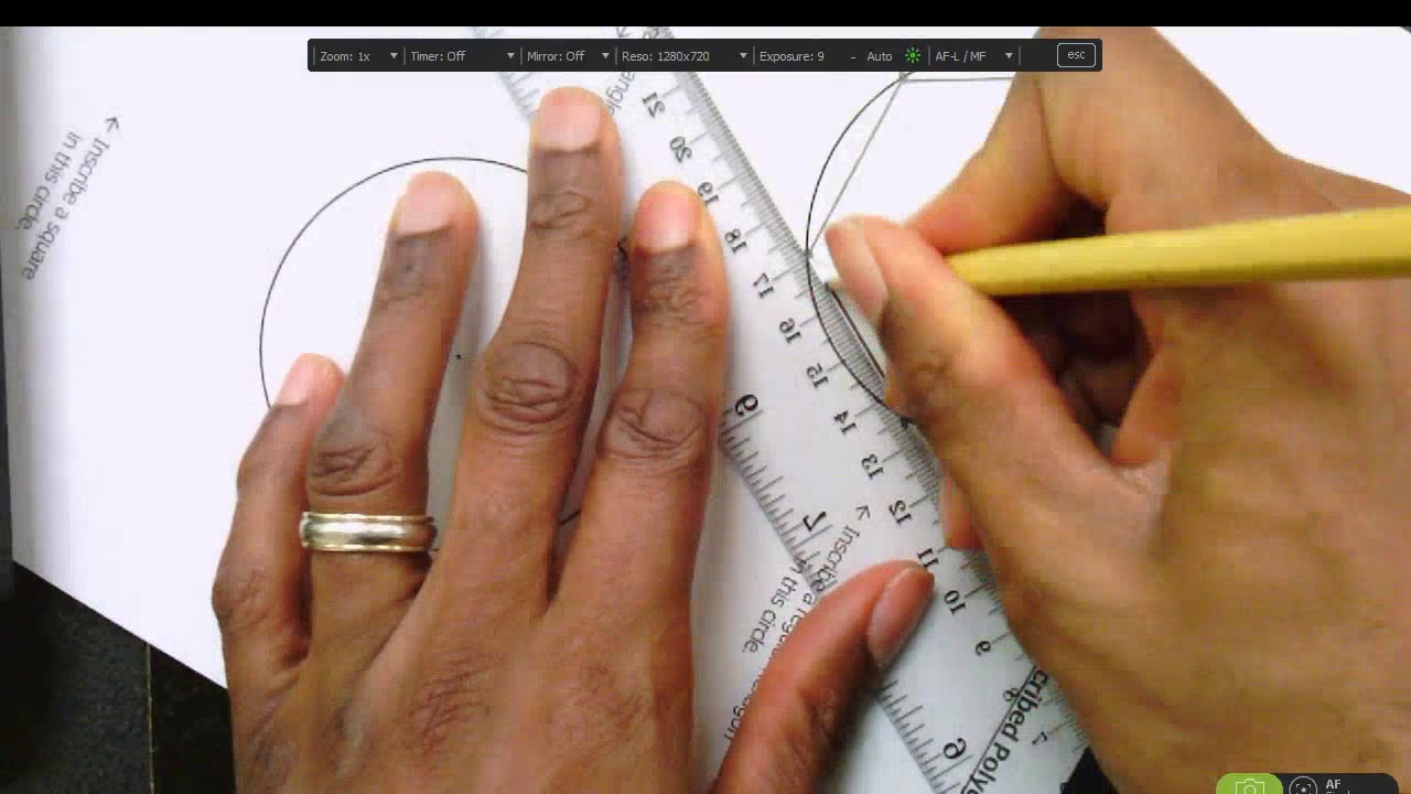 Geometric Constructions Inscribe a Regular Hexagon, Triangle and