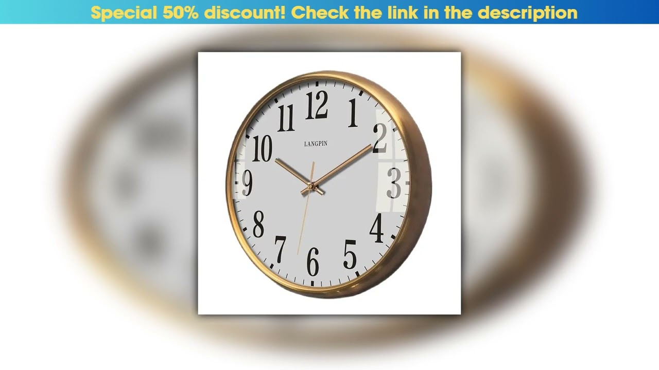 Top Modern Large Wall Clock Vintage Solid Wood Retro Silent Living Room Home Bedroom Office Clocks•