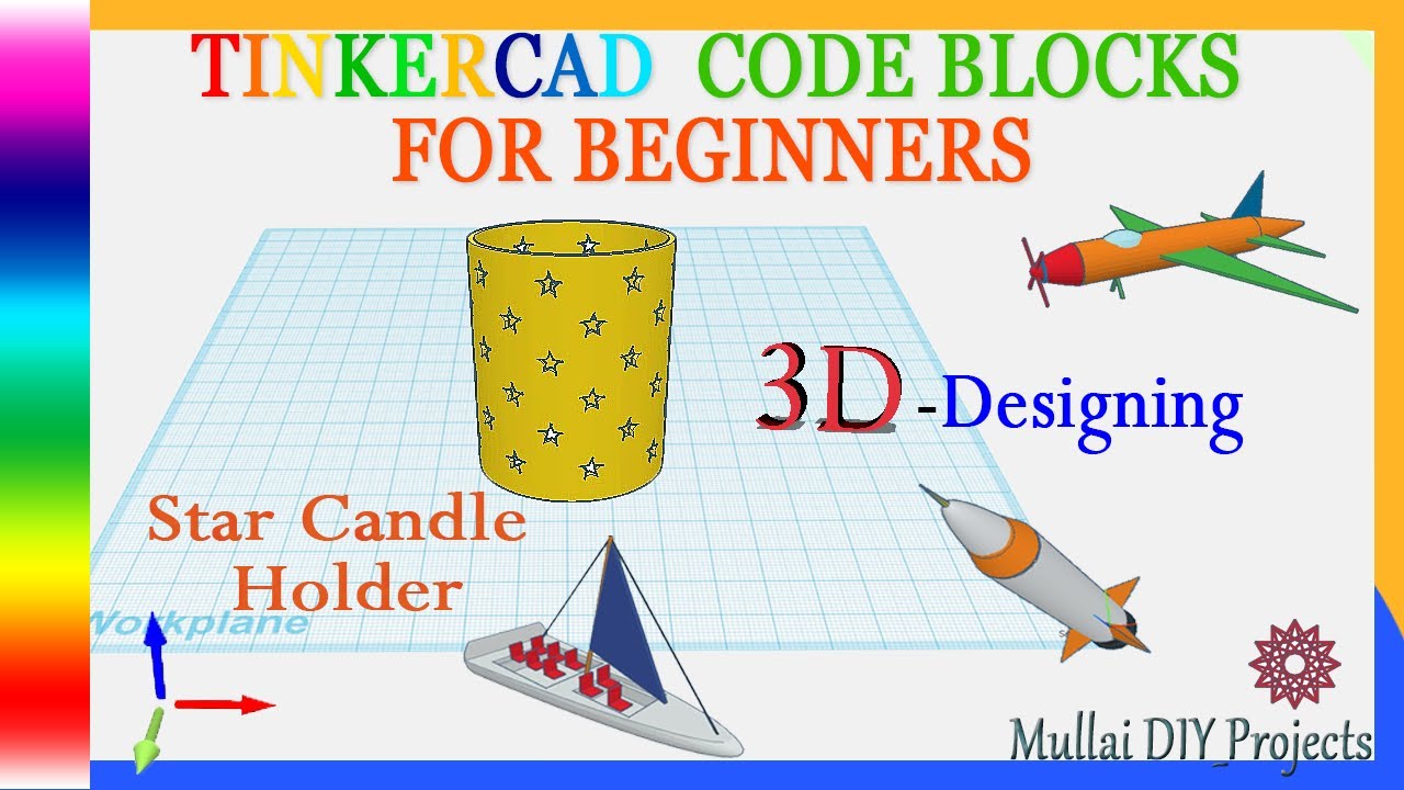Create a 3D "Tea Light Candle Holder" inTinkerCAD CodeBlocks | DIY ...