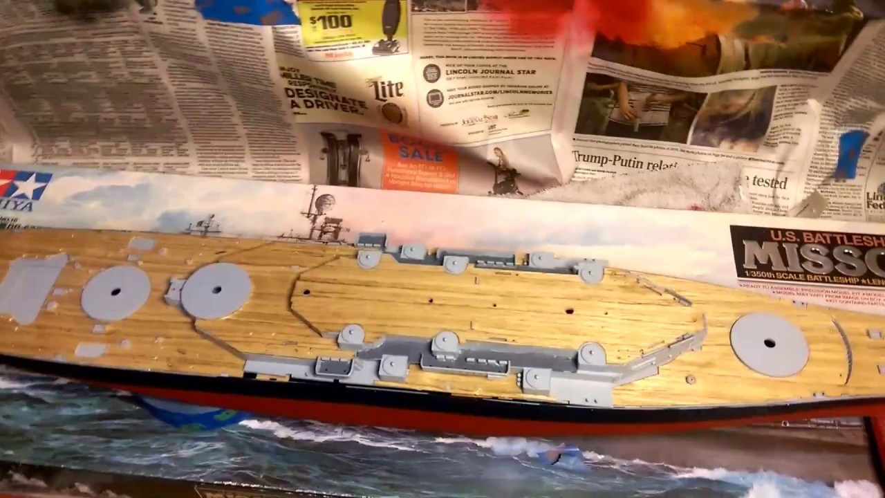 Tamiya 1/350 Missouri build part 10 YouTube