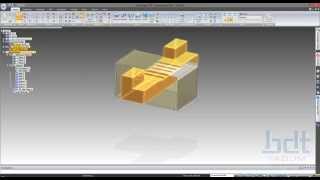 Solid Edge St6 - Eğitim Videoları Senkron Modelleme -26- Senkron Substract Union Split