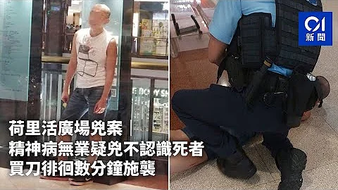 荷里活广场凶案｜精神病无业疑凶不认识死者　买刀徘徊数分钟施袭｜01新闻｜斩人｜CCTV｜荷里活广场｜广场｜钻石山 - 天天要闻