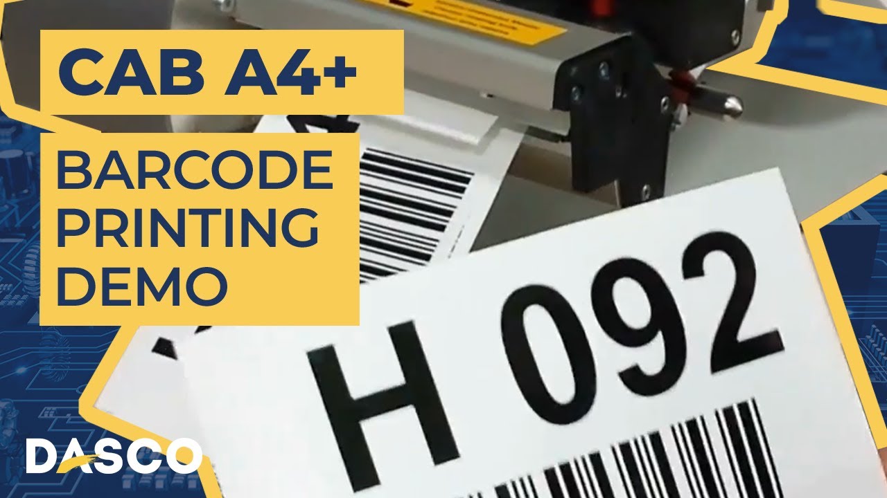 Cab A4+ Barcode Bin Label Printing Demonstration YouTube