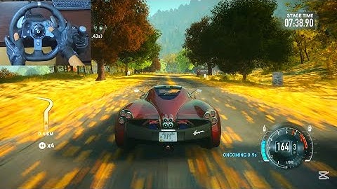 Pagani Huayra Hits INSANE Speed! NFS The Run - Logitech G920