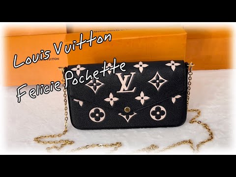 Louis Vuitton Bi-Color Monogram Empreinte Leather Pochette Bag