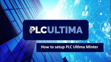 How to setup up your PLC Ultima Minter