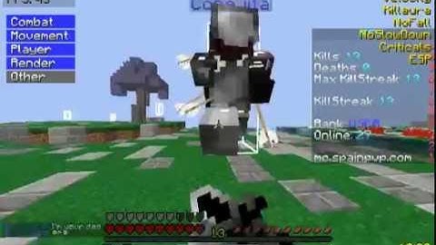 Hacking on SpainPVP FFA #2 - Banned in just 3 minutes w/ Intel Client