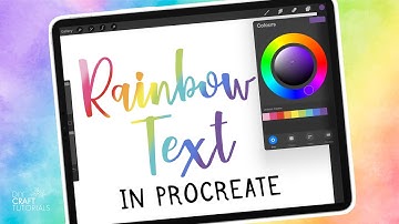 HOW TO MAKE RAINBOW TEXT IN PROCREATE 2020 | with FREE color palette download | Procreate Tutorial