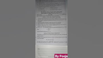 M.Sc/M.A 3rd Sem mathematical statistics 2014