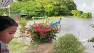 Tsunami in Mavana Village, Fiji. January 15, 2022