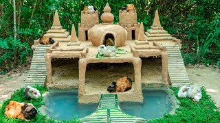 Build Most Beautiful Guinea Pig House With 7 Towers Temple And Tiny Swimming Pool