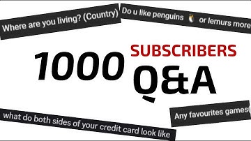 1000 SUBSCRIBERS SPECIAL - OneFor2 QNA