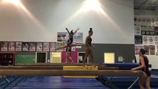 Payton Gatzlaff, Triad Gymnastics 2021- switch leap to straddle quarter