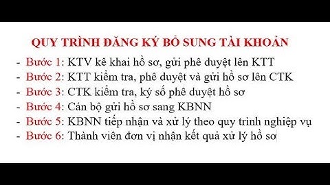 7. Hướng dẫn đăng ký bổ sung tài khoản trên Dịch Vụ Công trực tuyến Kho bạc