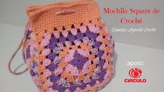 Mochila Square de Crochê Fácil