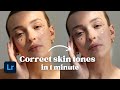 How to correct skin tones in lightroom in 1 minute lightroom tutorial for beginners