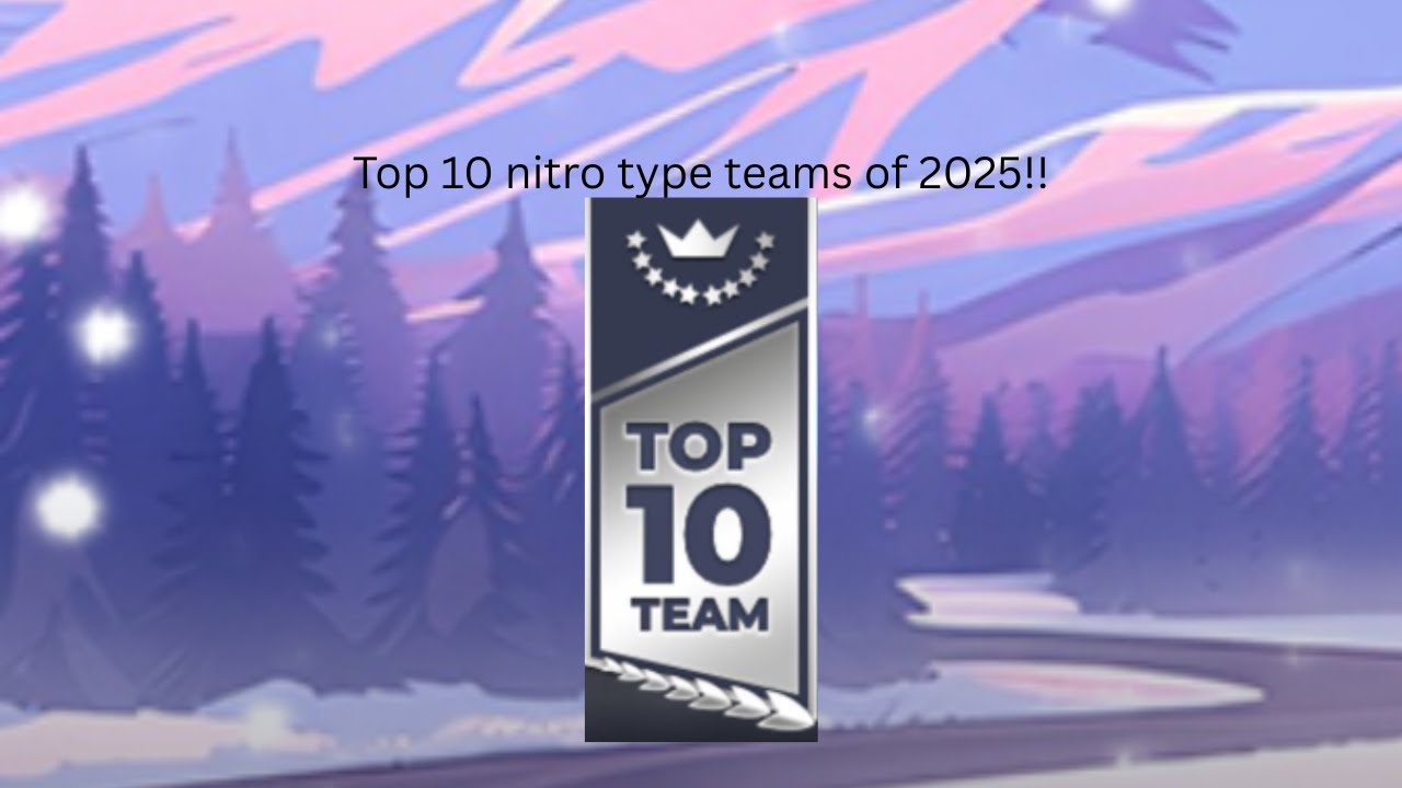Top 10 Nitro Type teams of 2025!