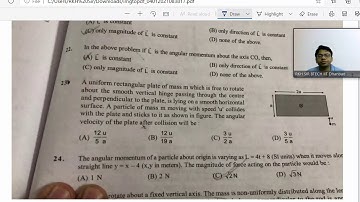 Doubt Discussion of Rotational Mechanics Module by RKH SIR