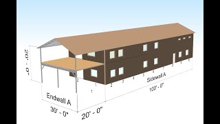 ARIZONA 30 X 100 2 STORY GABLE ROOF BARNDOMINIUM STEEL HOUSE KIT