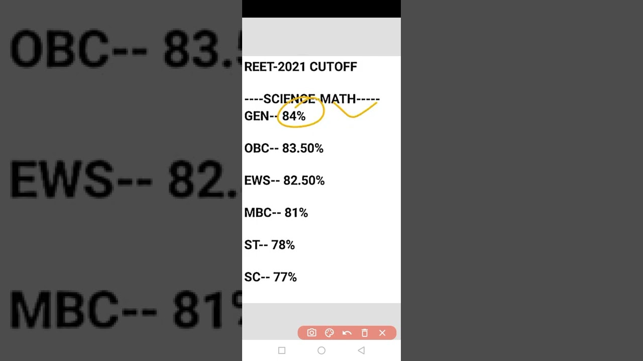 Reet 2021 expected cut off | reet 2021 cut off science math 