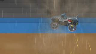 Algodoo Monster Jam 1: Megalodon 8 Truck Jump