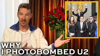 Benedict Cumberbatch says vodka was to blame for him famous Oscar photobomb