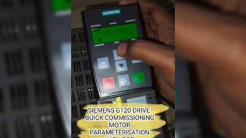 G120 drive quick commissioning with bop