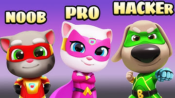 NOOB vs PRO vs HACKER - Talking Tom Gold Run Gameplay Walkthrough (Android, IOS) techrao
