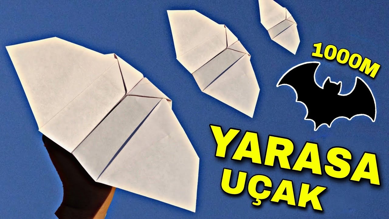 Kağıttan Yarasa Uçak Yapımı Origami Yarasa Uçak Yapımı YouTube