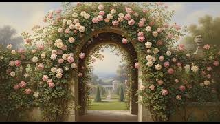 Vintage Rose Garden 4K Frame TV Art | ヴィンテージローズガーデン