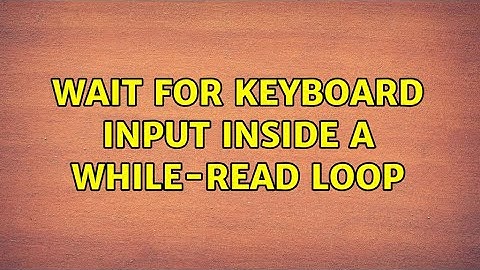 Wait for keyboard input inside a while-read loop (2 Solutions!!)