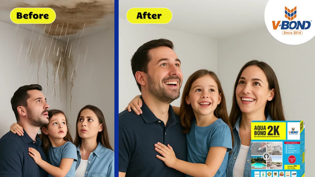 Say Goodbye to Leaks with VBOND Aquabond 2K | Ultimate Waterproofing for Roofs & Ceilings