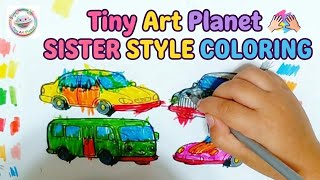 Kids Coloring Cars Fun 🚗✨ | Easy Drawing &amp; Coloring by Little Hands