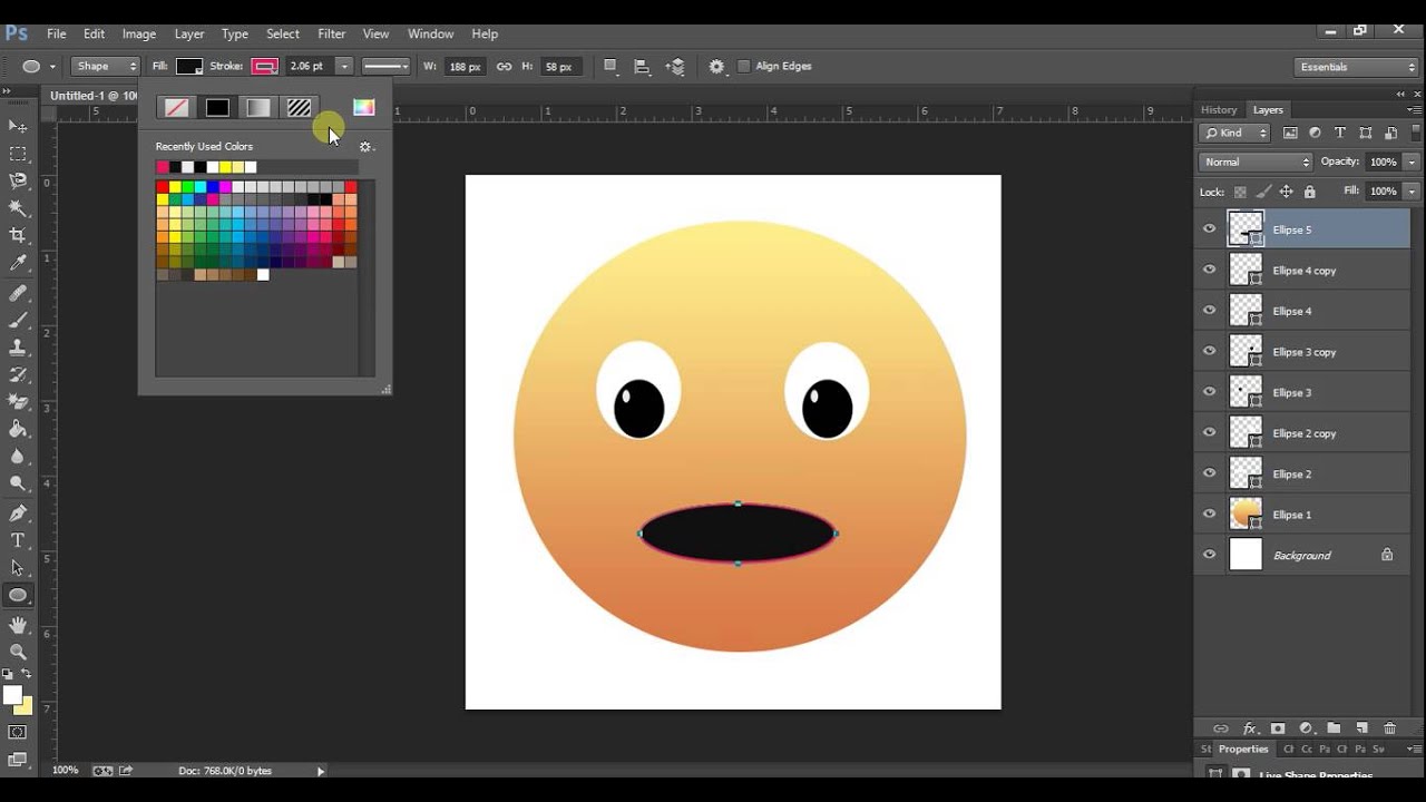 face to photoshop draw on how YouTube CC emoticon in Draw   Photoshop