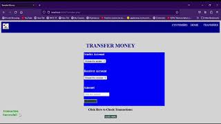 Task #1| Basic Banking System | Sparks Foundation Web Development Internship | #GRIPDEC23