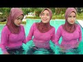 Hijabers cantik hijab style baju pink berenang terbaru 2023