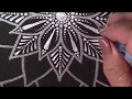 How to Mandala Dot Paint #69 - 2019 Silver Sparkle Poinsettia