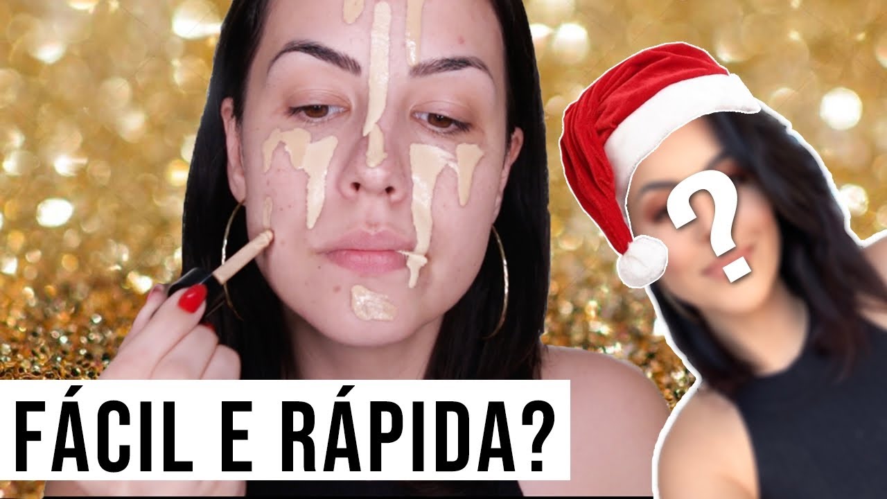 MAQUIAGEM PARA O NATAL DA VIDA REAL + PRESENTE DE NATAL